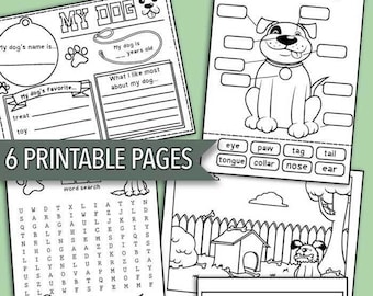 Dog Activity Pack - Kids Activities - Printable