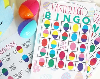 Easter Egg Bingo - Easter Party Game - Easter Bingo - Easter Egg Hunt Game - Easter Game for Kids - Easter Activity for Kids