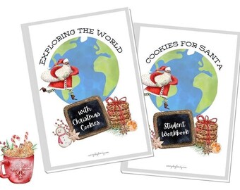 Exploring the World with Christmas Cookies - Christmas Unit Study - Homeschool Christmas - Geography - Christmas Picture Book Activity