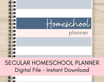 Secular Homeschool Planner - Stripe Design