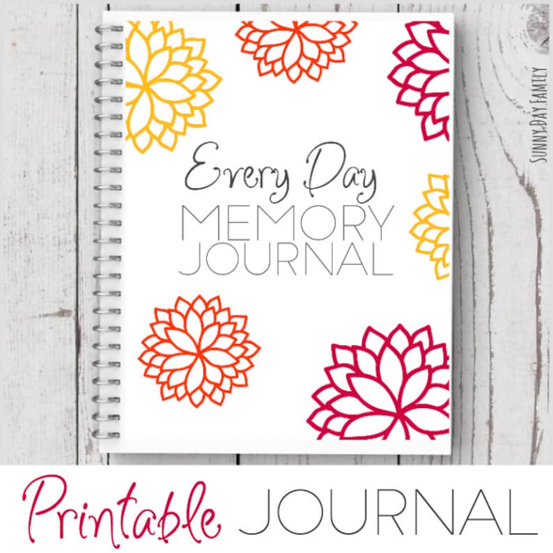 Every Day Memory Journal Mom Journal Baby Journal Daily Journal