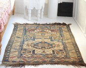3.11 x 5.3 Wildy Beautiful Nomadic Gem Antique Rug Gemini