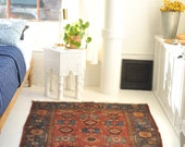 3.11 x 6 Colorful and Cheerful Village Antique Rug Charlie