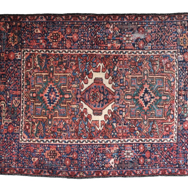 3.5 x 4.6 | KARA | Antique Tribal Rug Worn