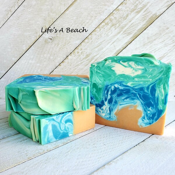 TROPICAL COCONUT Handmade Soap Selections | 5 oz Moisturizing Body Bar, Handmade Gift for Him or Her.  Choose from Options listed below.