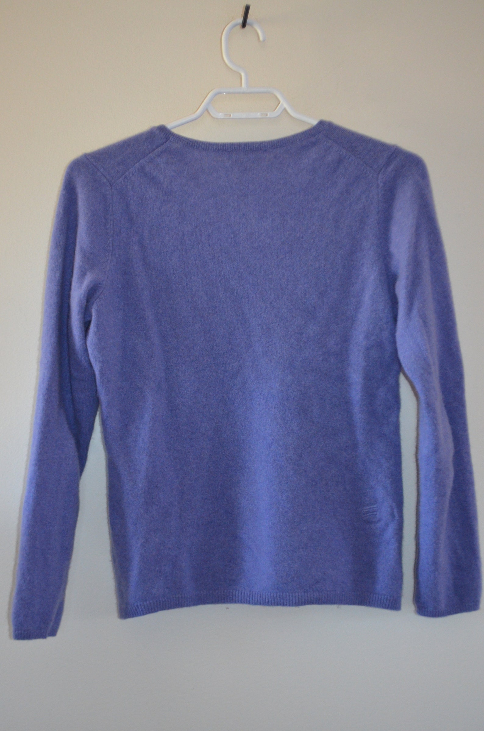 Small-Kashmir lavender V-neck sweater 100% | Etsy