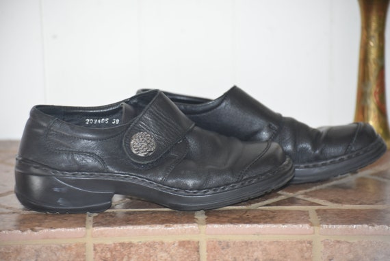 38 Leather! Chunky Josef Seibel black shoes! Ve