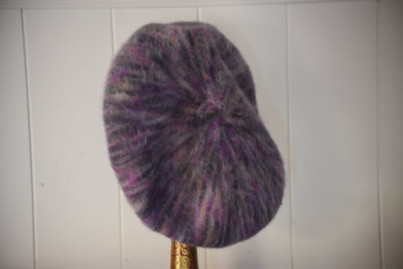Beret 70s KANGOL shades of grey and pink/ Angora a