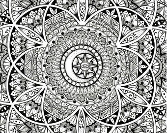 Eye Of The Moon Mandala - Digital Download