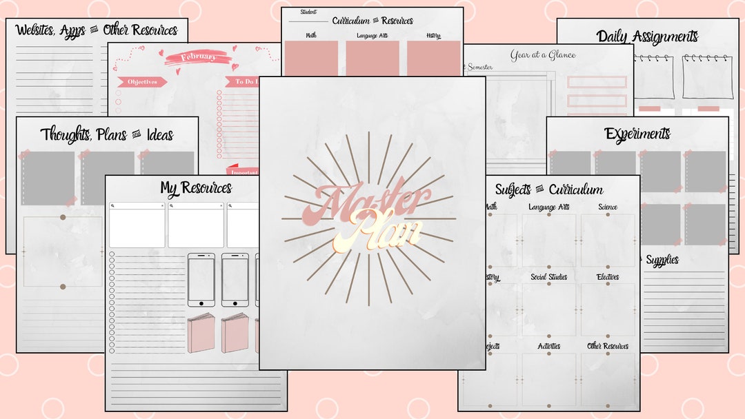 Homeschool Teacher Planner Book Etsy