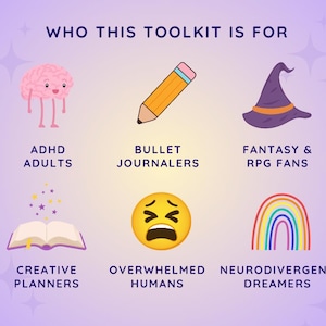 ADHD Planner Printable | Fantasy-Themed Digital To-Do List & Chore Chart | Gamified Productivity Toolkit for Focus + Organisation image 6