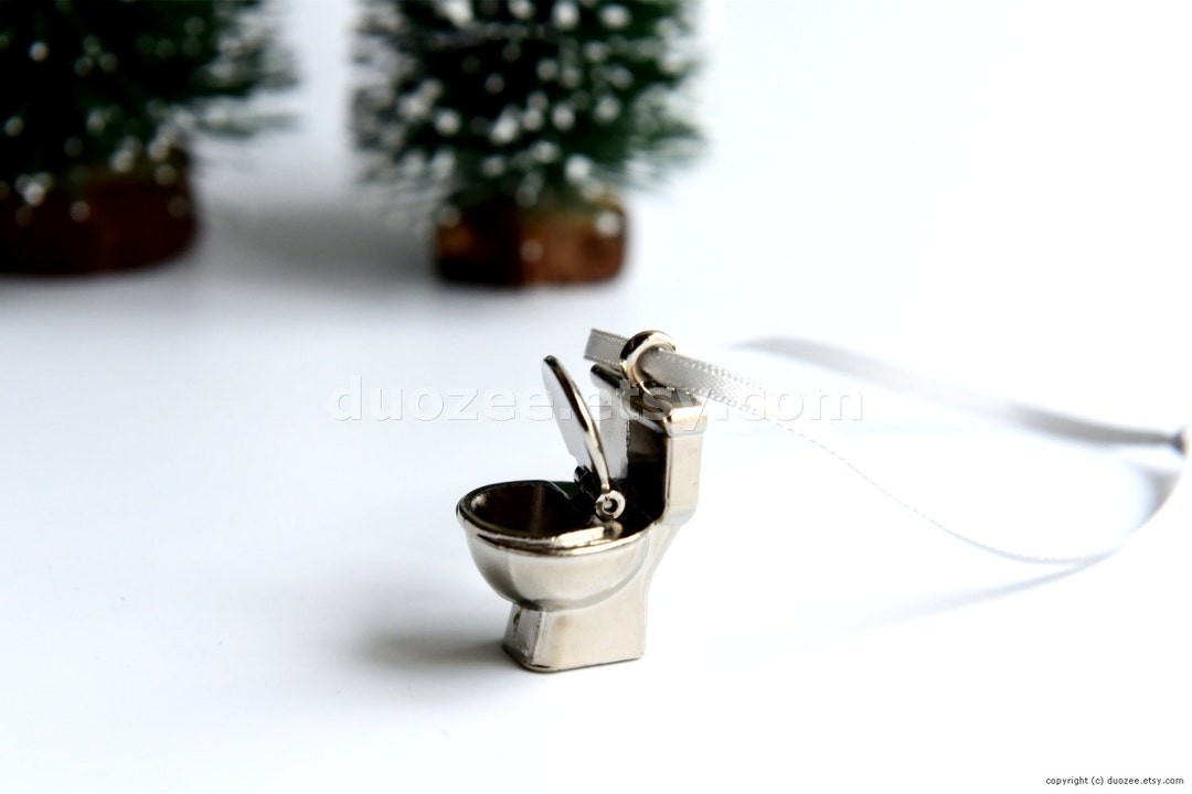 Toilet Seat Ornament or Keychain, Funny Gift, Novelty Gift, Whimsical ...