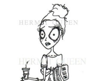 Betty Crafts INSTANT DIGITAL DOWNLOAD of Halloween Digital Stamp