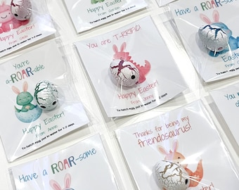 Personalized Hatching Dinosaur Easter Basket Stuffer