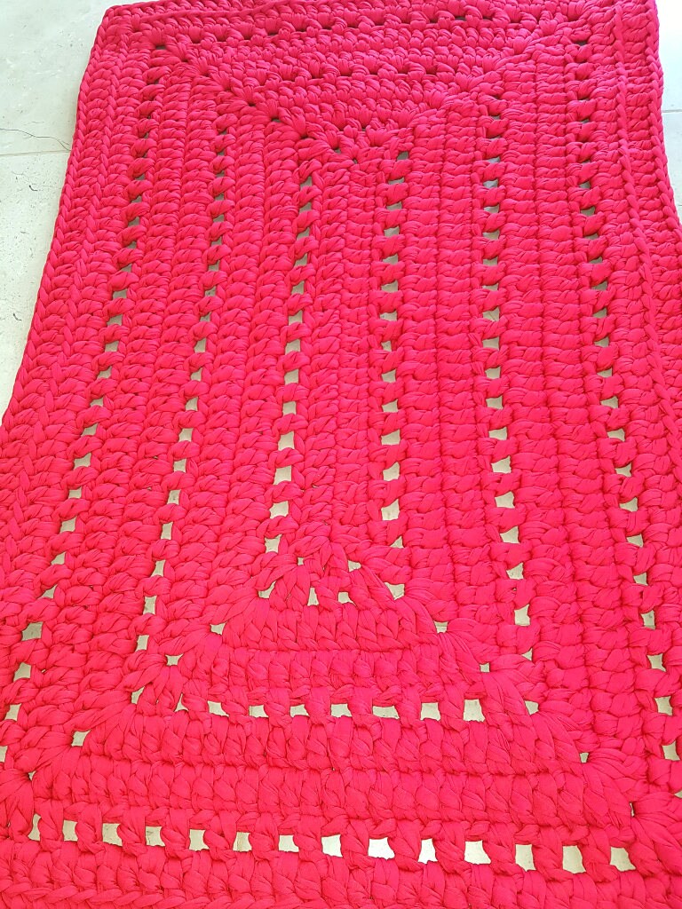 Rectangle Rug Rectangle crochet Rug Crochet instructions Etsy