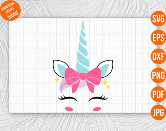 Dxf Template Cricut png Silhouette Unicorn or Pegasus Cut File pdf, Bow Cut File Cut File SVG