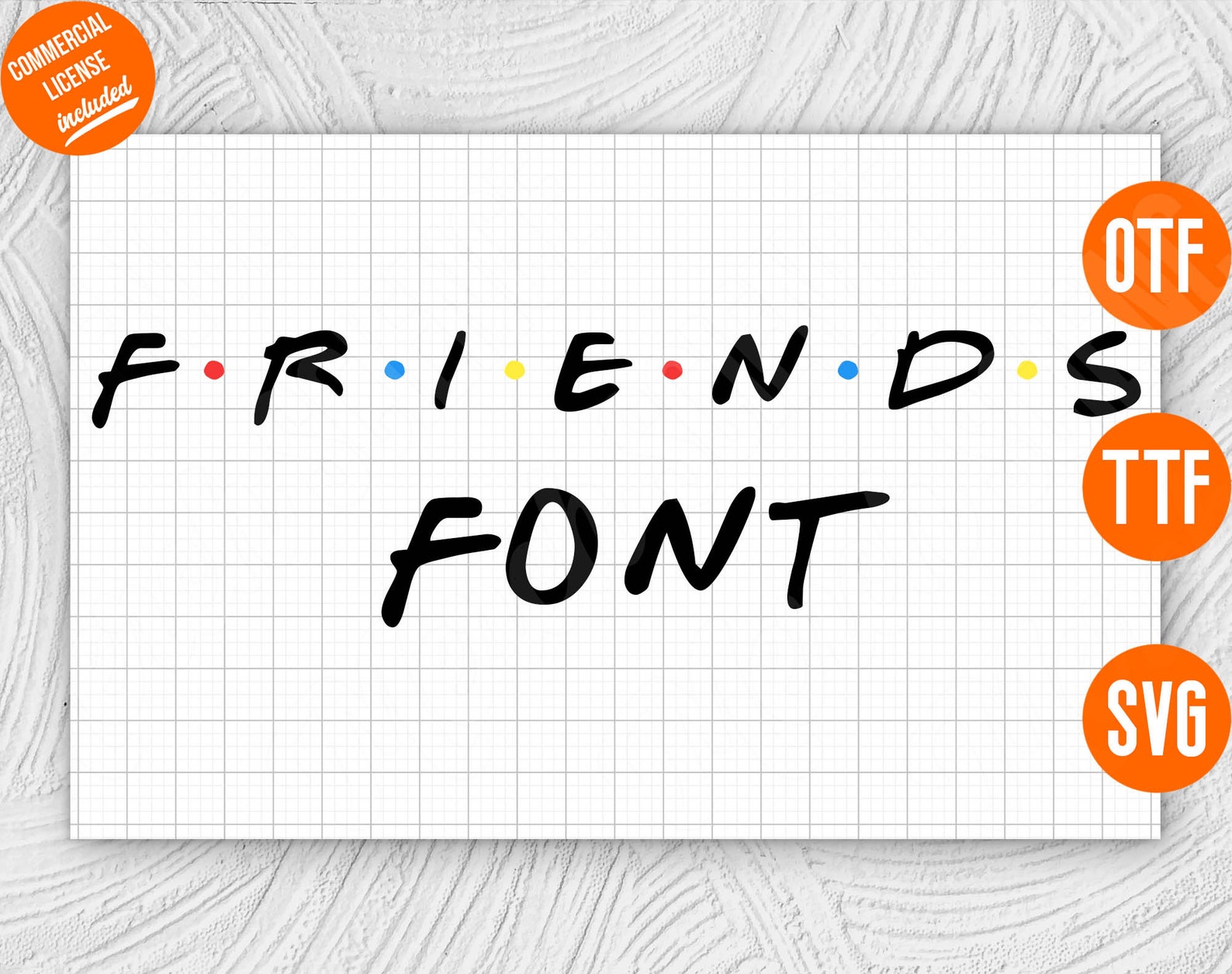 Download Friends Font SVG OTF TTF Friends Tv Show Letters Numbers ...