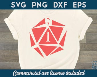 Critical Crit Hit D20 RPG DnD SVG Cut File Shirt Design Printable Instant Download for Cricut Silhouette Cutter DxF PnG