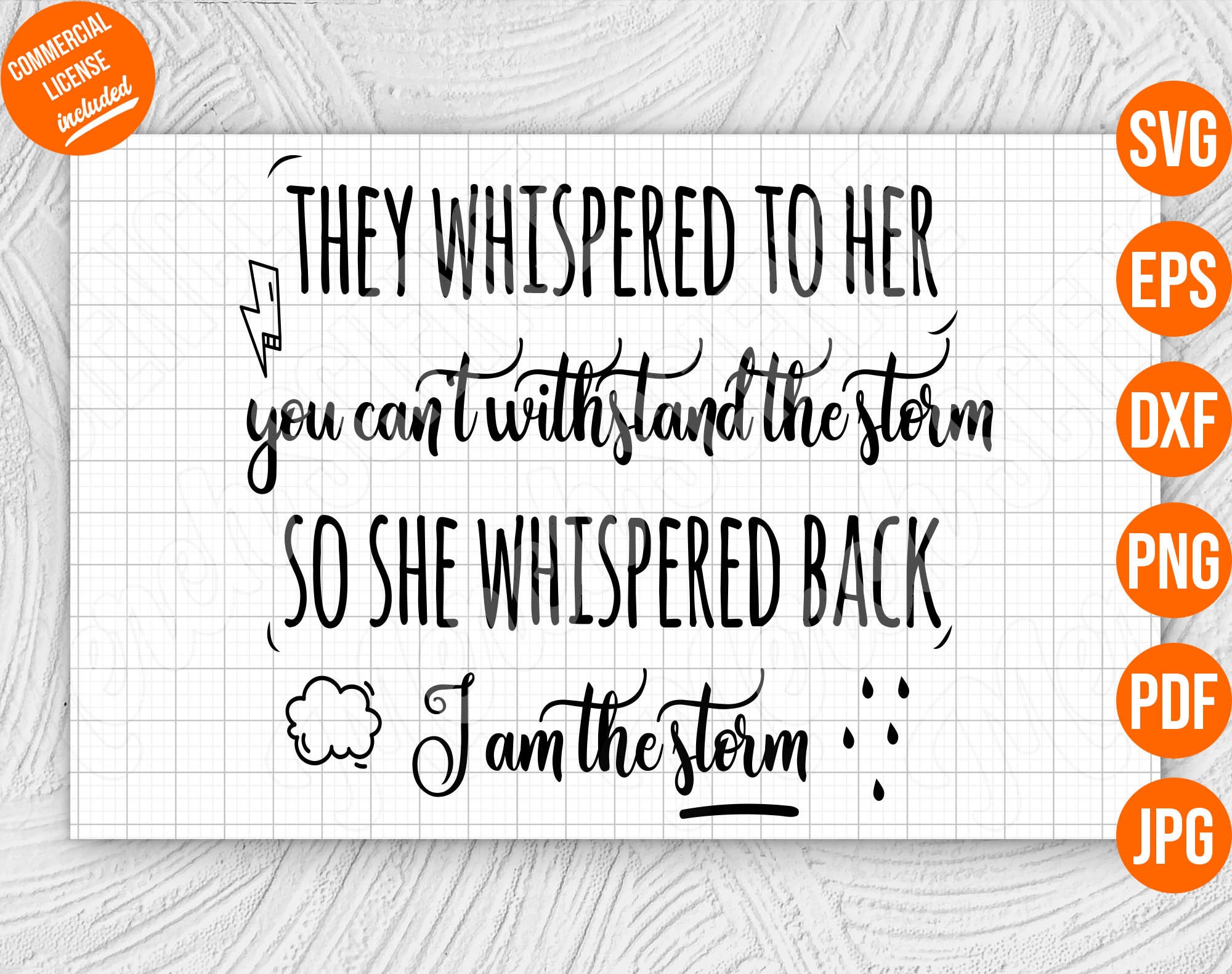 They whispered to her you can't withstand the storm SVG Etsy