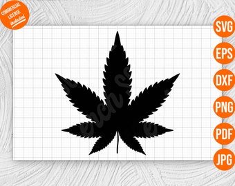 Marijuana Pot Leaf SVG, Cannabis Leaf SvG PnG, Weed PnG, Instant Digital Download Cut File for Cricut and Silhouette Cutter