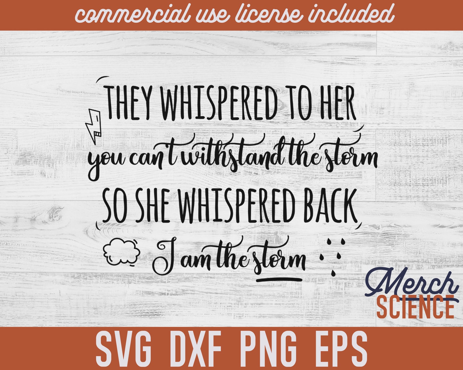 They Whispered to Her You Can't Withstand the Storm SVG Etsy