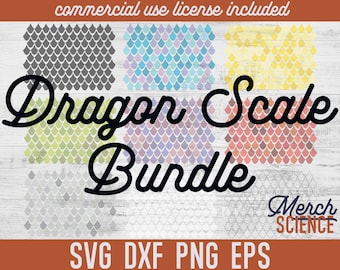 Dragon Scale Bundle SVG Seamless Pattern D20 RPG DnD Cut File Shirt Design Printable Instant Download for Cricut Silhouette Cutter DxF PnG