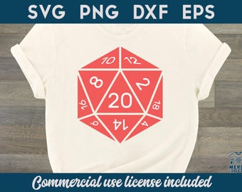 Critical Crit Hit D20 RPG DnD SVG Cut File Shirt Design Printable Instant Download for Cricut Silhouette Cutter DxF PnG