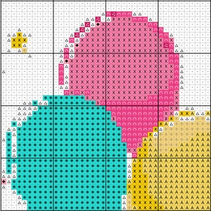 BIRTHDAY CAKE Cross Stitch Pattern PDF, Party Gifts Balloons Counted ...