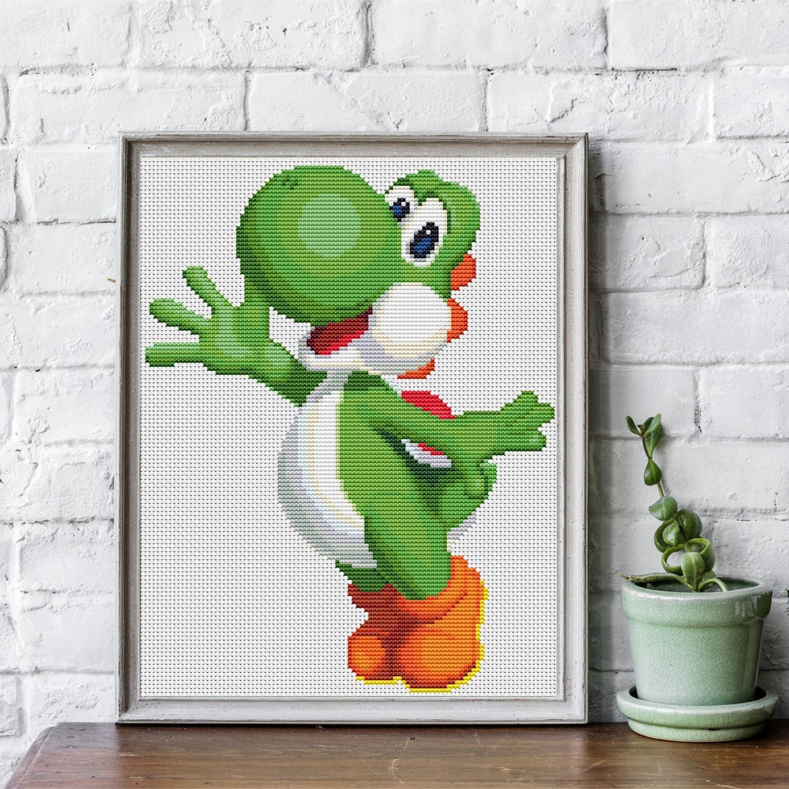 YOSHI Cross Stitch Pattern PDF Cute Embroidery Nursery Decor Etsy