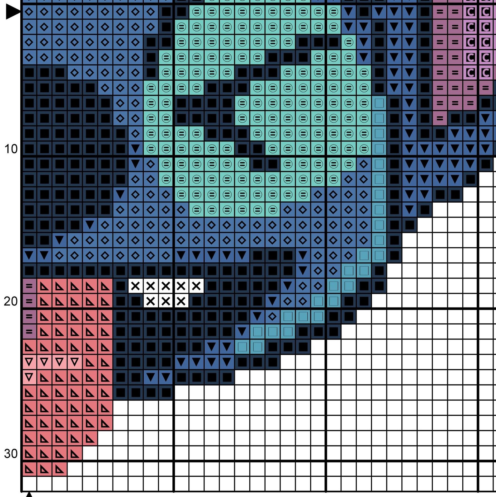STITCH EMOJI Easy Cross Stitch Pattern PDF Cute Nursery Wall | Etsy