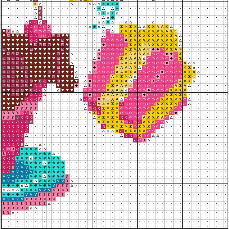 BIRTHDAY CAKE Cross Stitch Pattern PDF, Party Gifts Balloons Counted ...
