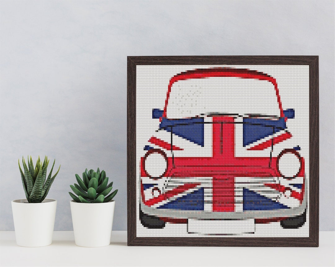 MINI COOPER Cross Stitch Pattern PDF, Cute Embroidery Nursery Wall ...