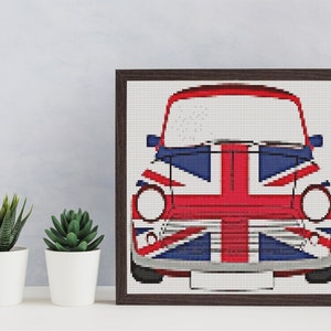 MINI COOPER Cross Stitch Pattern PDF, Cute Embroidery Nursery Wall ...