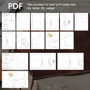 A5 Leather Notebook Cover Pattern: PDF, SVG, DXF (Video Tutorial) image 3