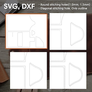 A5 Leather Notebook Cover Pattern: PDF, SVG, DXF (Video Tutorial) image 4