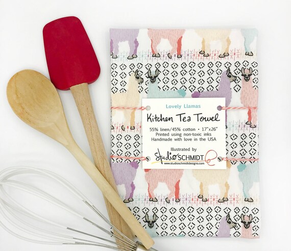 Llama Kitchen Towel Llama Gifts Llama Dish Towel Llama Etsy