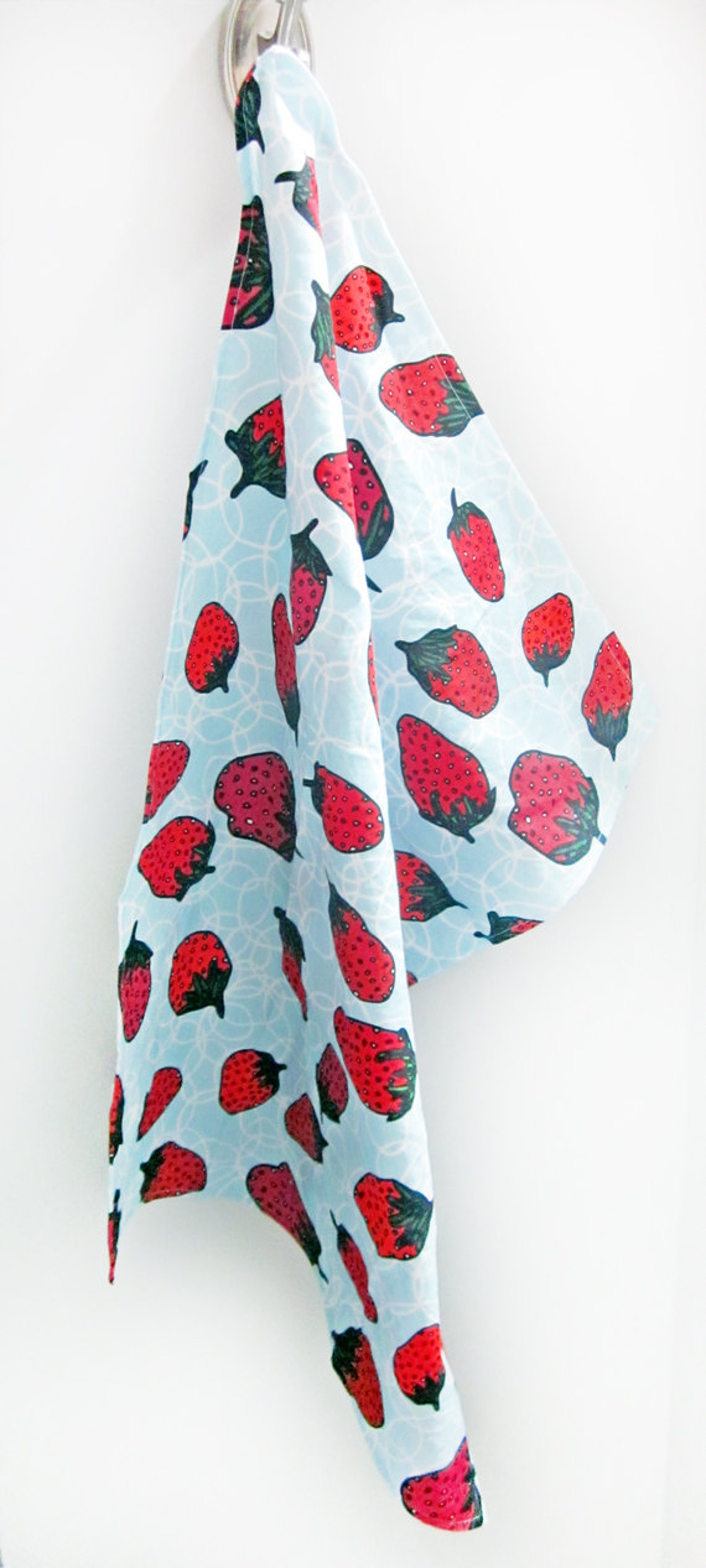 Strawberry Tea Towel Kitchen Towel Strawberry Decor Etsy