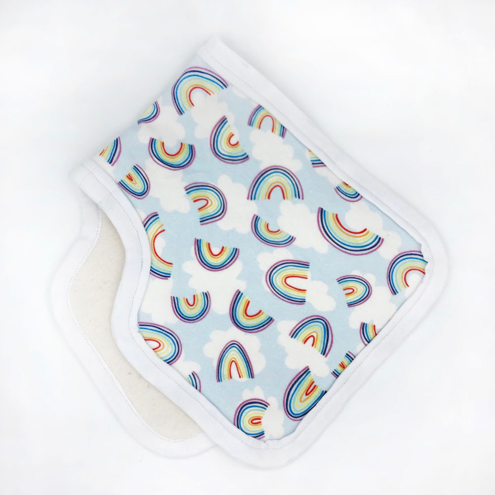 Rainbow Burp Cloth Organic Cotton Burp Cloth Rainbow Baby Etsy
