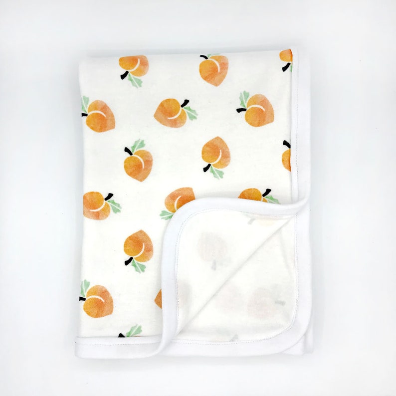 Peach Baby Hat, Peach Baby Blanket, Peach Hat, Take Home Outfit Newborn Baby Hat, Receiving Blanket, Organic Cotton Peach Baby Shower Gift image 5