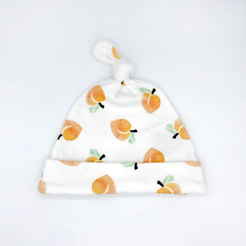Peach Baby Hat, Peach Baby Blanket, Peach Hat, Take Home Outfit Newborn Baby Hat, Receiving Blanket, Organic Cotton Peach Baby Shower Gift image 7