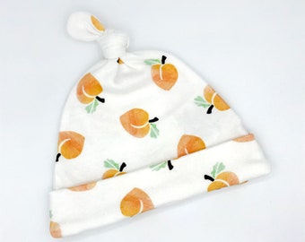 Peach Baby Gift, Organic Baby Clothes, Peach Baby Hat, Peachy Newborn Hat, Peach Baby Shower Gift, Georgia Baby Gift, Georgia Peach Baby