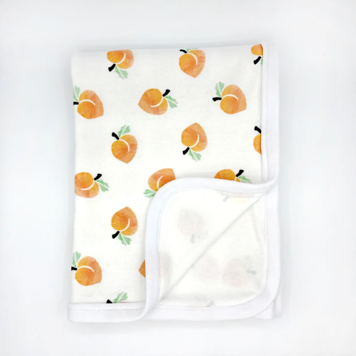 Peach Baby Blanket Peachy Keen Receiving Blanket Organic Etsy