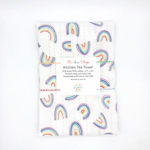 Toalla de cocina arcoíris - Regalos arcoíris - Toalla de cocina orgullo LGBTQ - Decoración arcoíris - Regalo de cocina arcoíris para ella - Regalo de inauguración de la casa - ROYGBIV