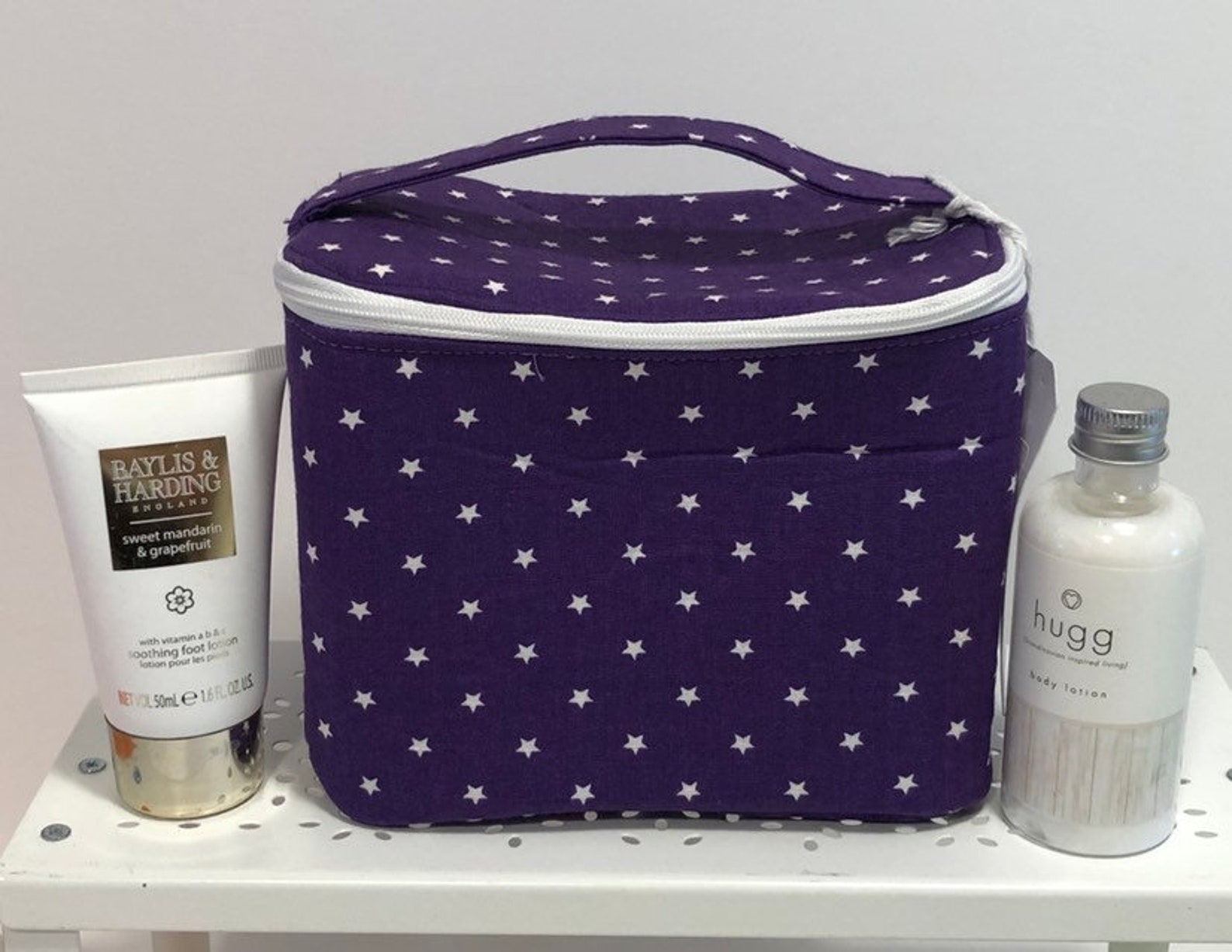 Star Make Up Case Purple Makeup Case Floral Makeup Etsy