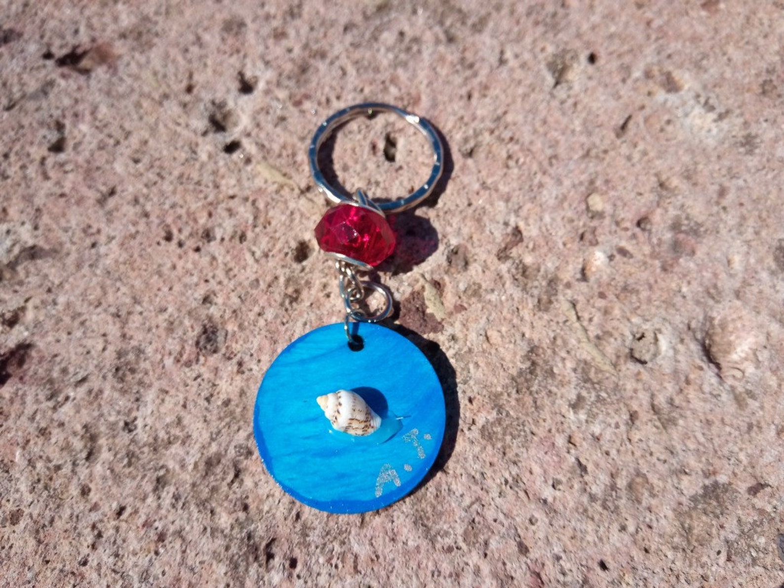 Wooden keychain handpainted with acrylic paints Etsy