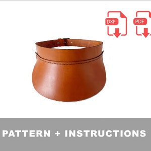 Leather visor hat Pattern