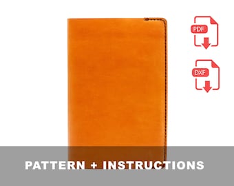 Laser and PDF A5 Notebook Leather Cover Pattern