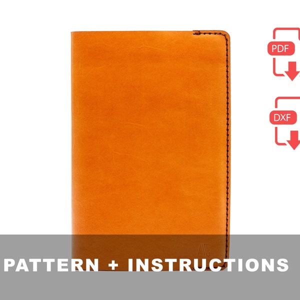 Laser and PDF A5 Notebook Leather Cover Pattern