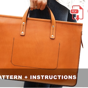 Laser and PDF Leather Laptop Bag Pattern