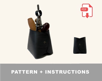 PORTE-CRAYON en cuir